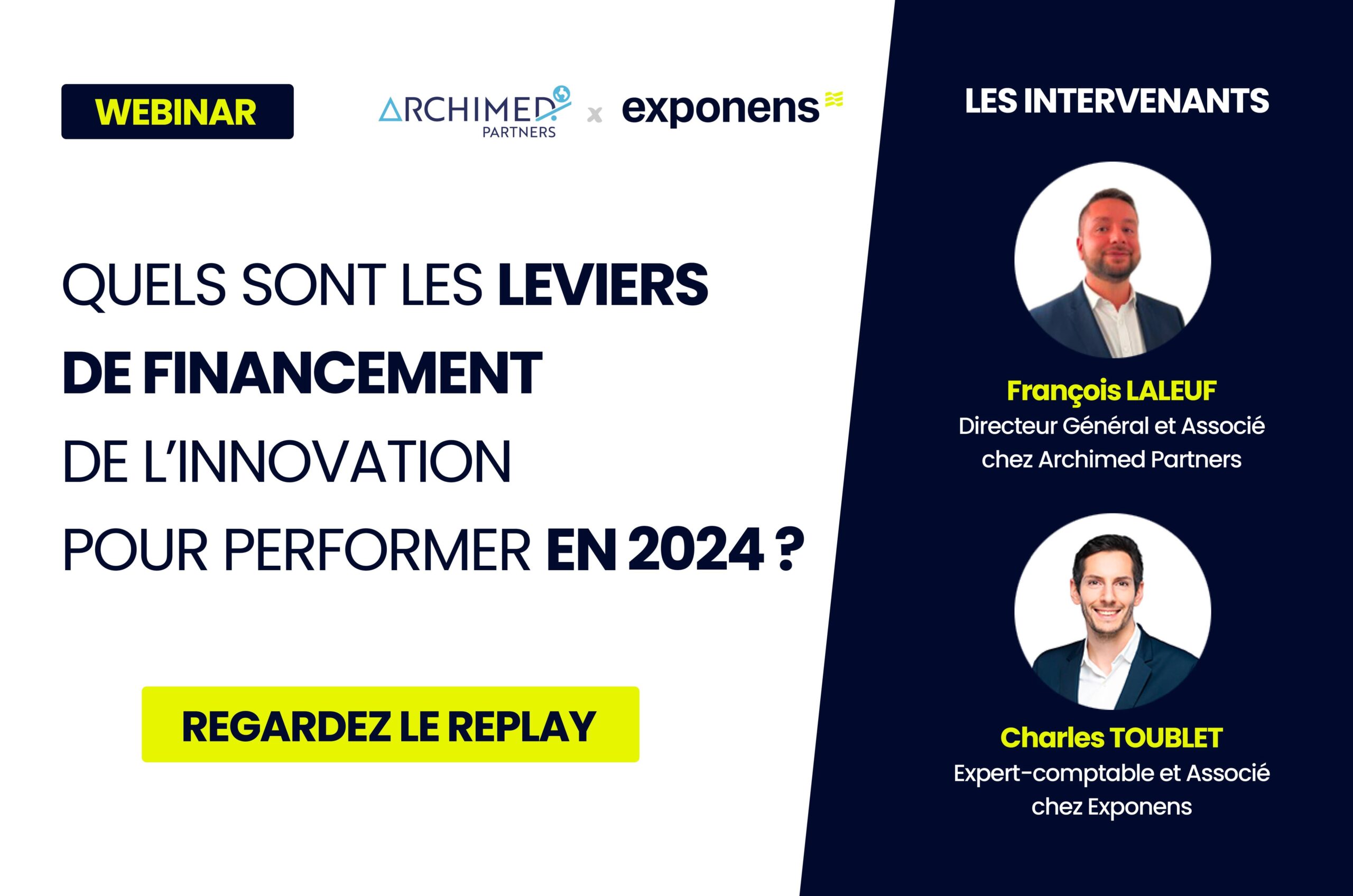 Replay Webinar – Quels sont les leviers de financement de l’innovation pour performer en 2024 ?